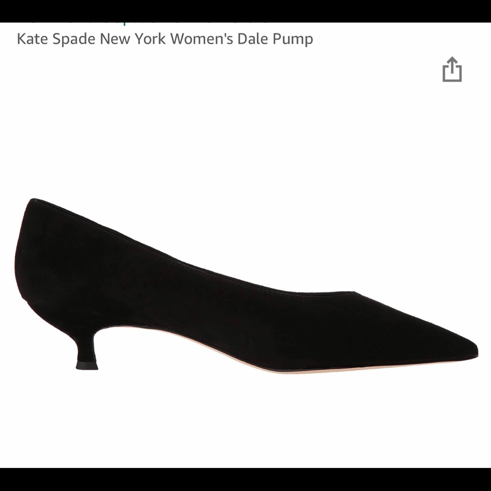 Kate Spade New York Dale Pump Black Suede 2” Heel